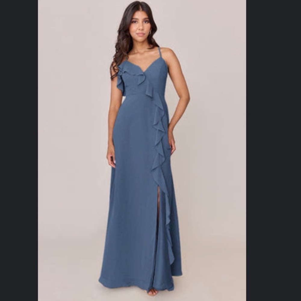 Revelry Dusty Blue Bridesmaid Dress